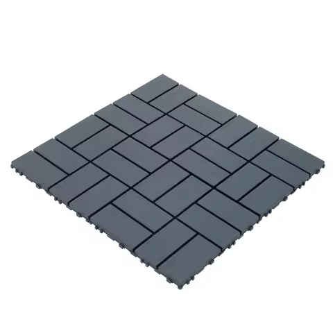 44 Pack Interlocking Patio Deck Tiles-12x12 Inch, Easy Install for Poolside, Balcony, Backyard - Dur