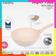 BOLDe wok pan 28cm beige - super pan granite frying pan 28 cm induction