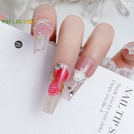 [WillbehotS] 50PCS 8MM 3D Acrylic Flower Nail Art Ch Accessories Makaron Rose Design For Nails Deoration Manicure Supplies Materials Part [NEW]
