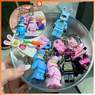 GANTUNGAN FChengTOYS Couple Keychain Blue Shark Batman & Fairy Batman Merge Keychain Gift