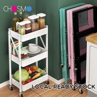 canvas painting 3 Tier Trolley Rack Multifunction Storage Rack Office Shelves Home Kitchen Rak With Wheel