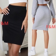 WOMEN'S MIDI SHORT SPAN WORK SKIRT 3/ 4 MIDI OFFICE SKIRT (EL.ROK 301 MIDI) FORMAL KNIT MATERIAL OFF