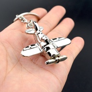 Air Plane Keychain Creative Metal Key Chain Fighter Key Pendant Aviation Small Gift Souvenir