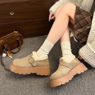 Shoes Flat Sole New Style Warm Snow Furry Hundred Winter Pedals 2025 Velvet Chinese New Year Winter 