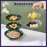 Romantika 2tier 3 tier Acrylic cake stand afternoon tea display stand Clear Candy dessert fruit tray