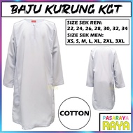 BAJU KURUNG SEKOLAH AGAMA KGT BAJU KURUNG PUTIH MUTIARA KAIN SOFT COTTON SCHOOL UNIFORM SEKOLAH KURU