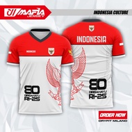 MERAH Indonesian Independence Day JERSEY August 17th T-Shirt/ Latest V.2 INDEPENDENCE/ 2025 Red and 