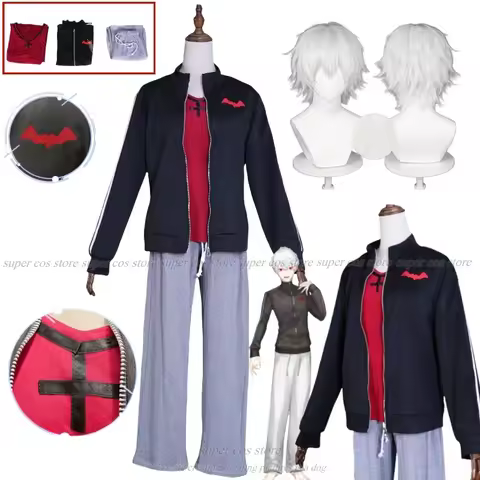 Vtuber Cosplay Costume Kuzuha Virtual YouTuber Black Bat Jacket Casual Wear Coat Christmas Halloween