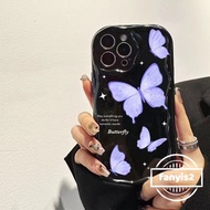 Realme C67 4G C53 11 C55 C35 C33 C30 C30s C25Y C21Y C3 C25 C25s C20 C20A C11 C15 8i 9i 5 5i 5s 6i Narzo 50i 50A Prime INS Beautiful Purple Butterfly Phone Case Soft Silicone Cover