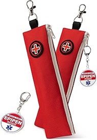 Epipen Carry Case, Compact Epi Pens Carrying Case Insulated with Keychain Clip, 2 PK Diabetes Travel