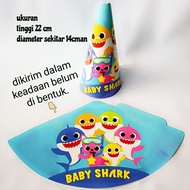 10 Sheets Of baby shark Character Cone Birthday Hat
