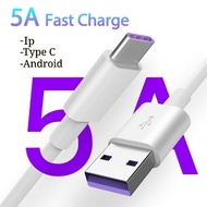 Super Quick Charge Cable Type C Ip Android Micro 5A Data USB 30CM 1M 1.5M 2M Phone Cable