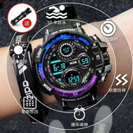jam tangan budak lelaki jam tangan budak lelaki waterproof Tonton lelaki teknologi hitam sekolah men