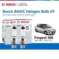 Bosch H7 Halogen Headlight  Bulb (55w) set of 2 for Peugeot 308 T7