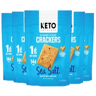 KETO NATURALS  ALMOND CRACKERS รสเกลือทะเล ปราศจากกลูเตน และ คาร์โบไฮเดรตต่ำ