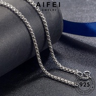 AIFEI JEWELRY Pendant Rantai Chain 純銀項鏈 Perak Cylinder For Sterling Necklace Silver Korean Original Women Perempuan Simple 925 Leher Accessories N1023