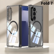 Ready New For Samsung Z Fold 7 Case Fold7 Fashion Transparent Protective Case Fold7 Magnetic Foldabl