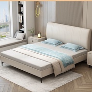 【SG Sellers】Fabric And Solid Wood Bed Frame Bed Frame With Mattress Queen/King Bed Frame