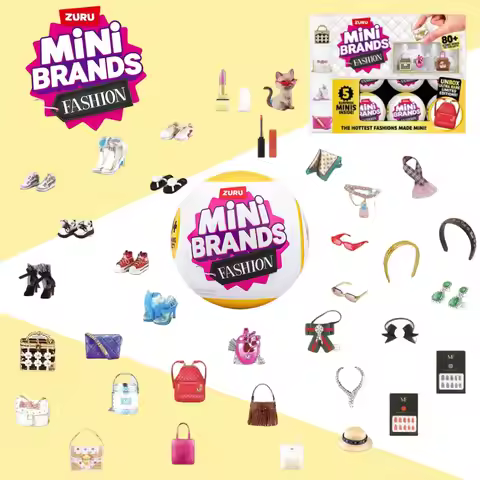 5 Surprise Ball ZURU Mini Brands Fashion Series 3 Mystery Box Real Miniature Makeup Jewelry Collecti