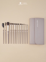 SUPERMOM l Professional detail brush set ชุดแปรงแต่งหน้างานดีเทล ด้ามไม้ ขนสังเคราะห์เกรดสูง 13 ด้าม