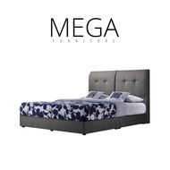 Gilli Grey Fabric Bed Frame (Water Repellent) - Single, Super Single, Queen, King