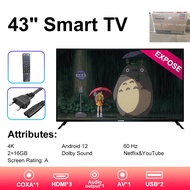 TV Android 43 inch Smart TV 32 inch Televisi LED 1080P TV WIFI Televisi 5 tahun garansi