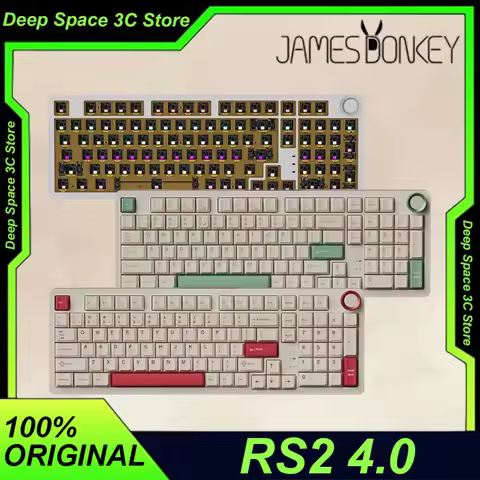 James Donkey Rs2 4.0 Wireless Mechanical Keyboard Tri-Mode Hot Swap RGB Multi Functional Knob PC Gam