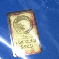Mk gold bar 1 gram 9999