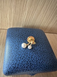 Mikimoto 18K 金珍珠櫻桃胸針
