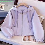 Women's Loose Fit Casual Anorak Jacket Cropped Sporty Windbreaker