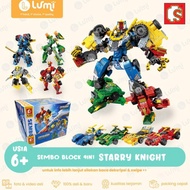 Terbaru Sembo Block 4In1 Mainan Brick Balok Mecha Deformation