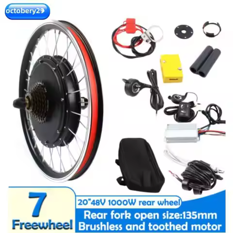 20" Rear Wheel Hub Motor Conversion Kit - 48V 1000W Electric Bicycle Ebike