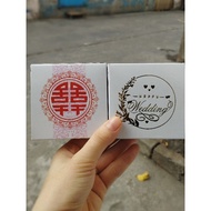 SET of 10 PCS - Gift boxes containing green rice cakes, husband and wife cakes decorated with fruit 