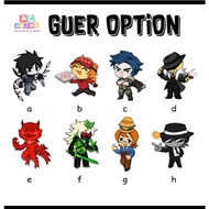 Custom Keychain FORSAKEN, GLITTER SAL, Keychains: Chance, Elliot, Two Time, Guest 1337, 007n7, Coolk