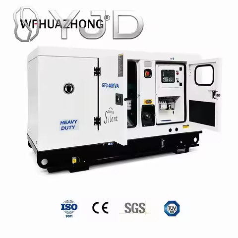 Industrial Diesel Generator Set Super Silent Ricardo 30~50kVA Multi Safety Protection Stable Frequen