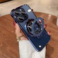 1pc Electroplated Stand TPU Phone Case Compatible With 15ProMax/16promax/16pro/14promax/14pro/13prom