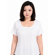 A116L _ [High Quality 40 Count 92 Cotton 8 Spandex] Large Size Women's New Style Fat mm Square Shoul