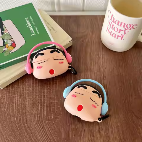 Music Crayon Shin-chan For Airpods 4 Case,3D Anime Earphone Silicone Cover For Airpods Pro 2 Case/Ai