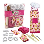 Set Apron Budak Kids Chef Complete Set Kitchen Gift Playset With Apron Costume Kids Cooking Baking P