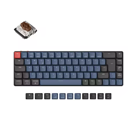 Keychron K7 Pro QMK/VIA Wireless Mechanical Keyboard ISO 65% Layout ABS Keycaps RGB Backlight Hot-Sw
