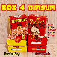 XS DIMSUM 100 pcs Dimsum box fits 4 ivory dimsum boxes with patterned food packaging
