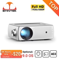 BYINTEK K18 Projector Full HD 1080P LCD Smart Android 9.0 WIFI LED Home Theater Portable Mini Projector 1920x1080 for 4K