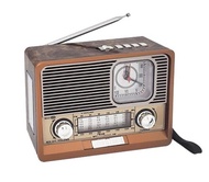 Videyas AM FM Vintage Radio， Portable Retro Shortwave Rechargeable Radio with Bluetooth Speaker， Sup