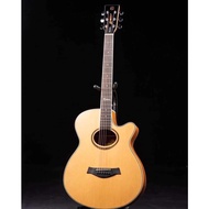 Mavey 40' Matte Montana Natural Acoustic Guitar with Builtin 5 Way Equalizer Tuner
