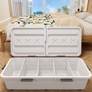 LdgBed Bottom Storage Box Flat Storage Box with Wheels Drawer Type Household Shoes Storage Box under Bed Clothes Storage