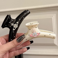 Saturn Planet Colorful Polka Dot Grab Clip Retro Niche Design Fashionable Hair Clip Exquisite Simple