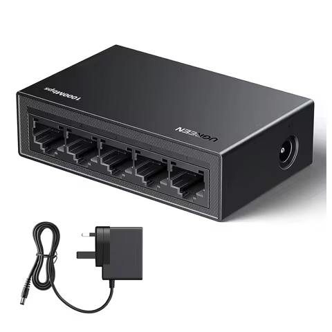 UGREEN Network Switch,5 Port Ethernet Splitter,High-speed Gigabit Ethernet Switch Hub,Desktop & Wall
