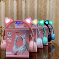 cat ear headphone wireless headphone bluetooth LED cute Headset headphone with mic wireless gaming