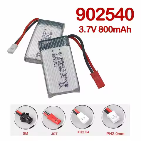 800mAh 902540 3.7V High Rate 25C Rechargeable Lithium Polymer Battery for Syma X5 X5C X5S X5SC X5HW 
