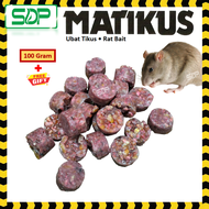 MATIKUS 100g Ubat Tikus Berkesan!! Rat Poison Killer / Rat Bait / Rodenticide Pest Control Oil Palm 